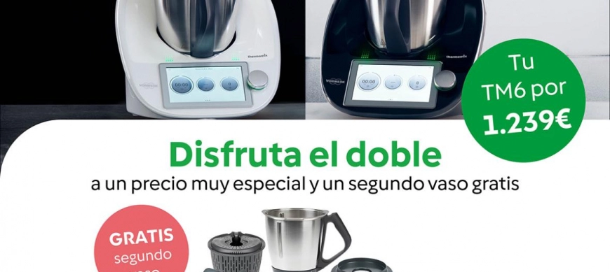 Ahora con la compra de tu Thermomix un segundo vaso de regalo