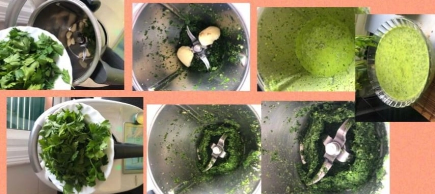 SALSA PEREJIL (cocido ó puchero) con THERMOMIX