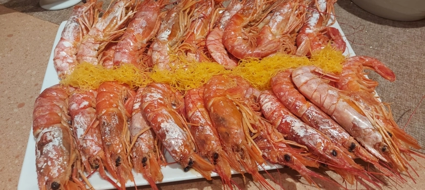 Langostinos al vapor con Thermomix