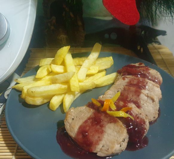 Solomillo de cerdo con salsa Cumberland