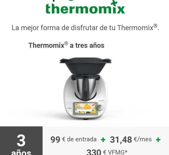 Paga tu Thermomix® cómodamente en 3 años¡¡