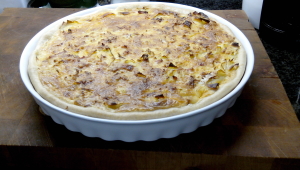 QUICHE DE PUERRO Y BACON